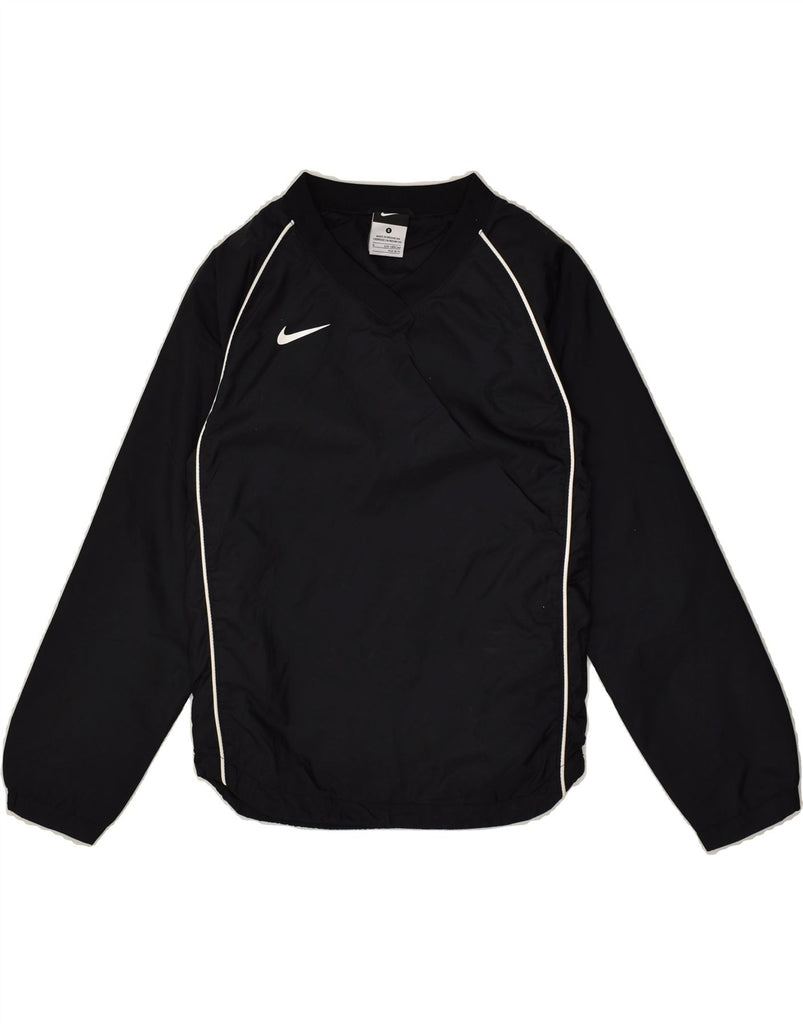 NIKE Boys Dri Fit Pullover Tracksuit Top Jacket 8-9 Years Small Black | Vintage Nike | Thrift | Second-Hand Nike | Used Clothing | Messina Hembry 