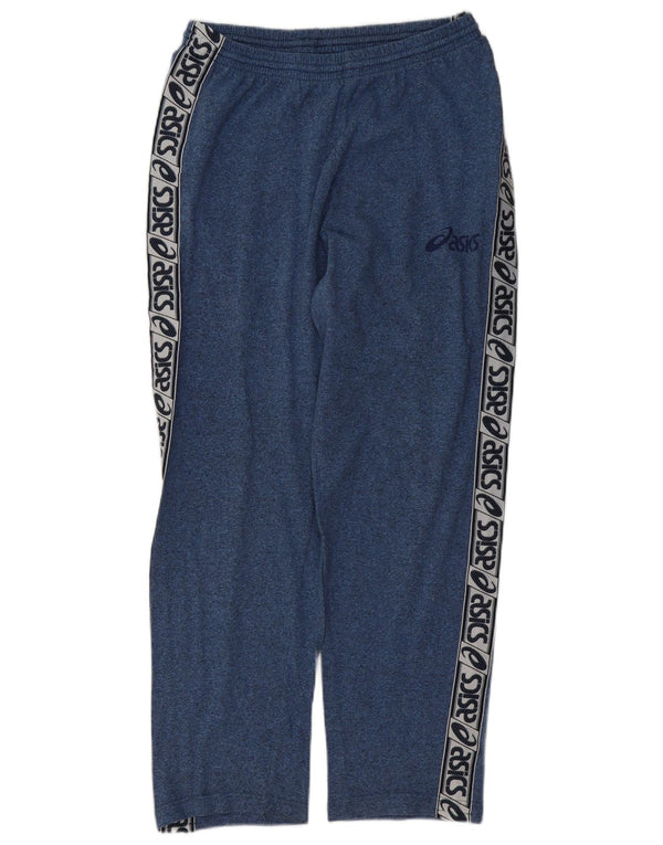 Asics Mens Graphic Tracksuit Trousers Large  Navy Blue Cotton