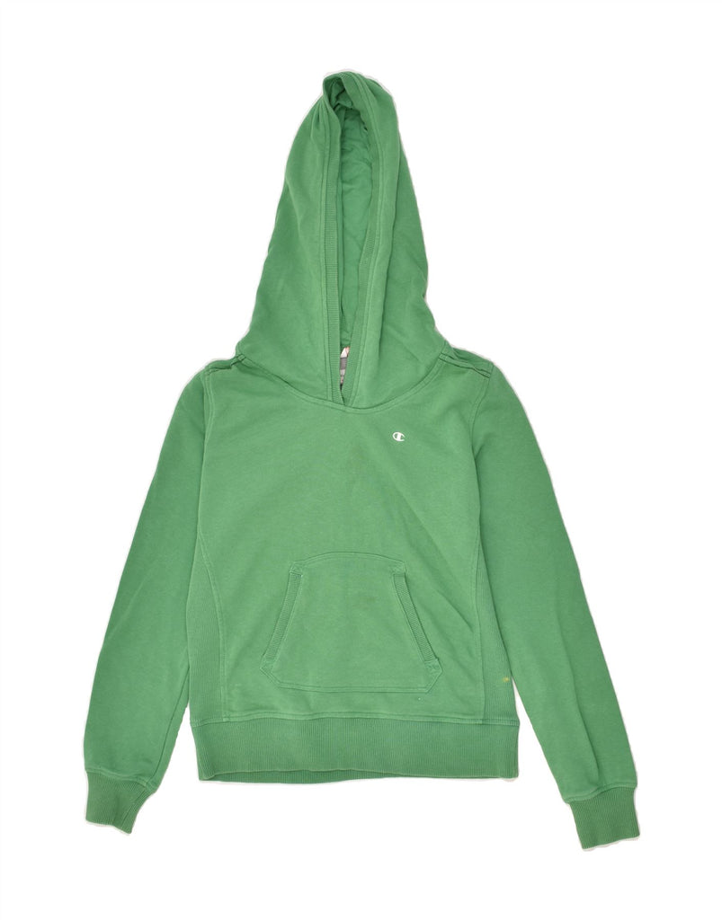 CHAMPION Boys Heritage Hoodie Jumper 15-16 Years XS Green Cotton | Vintage Champion | Thrift | Second-Hand Champion | Used Clothing | Messina Hembry 