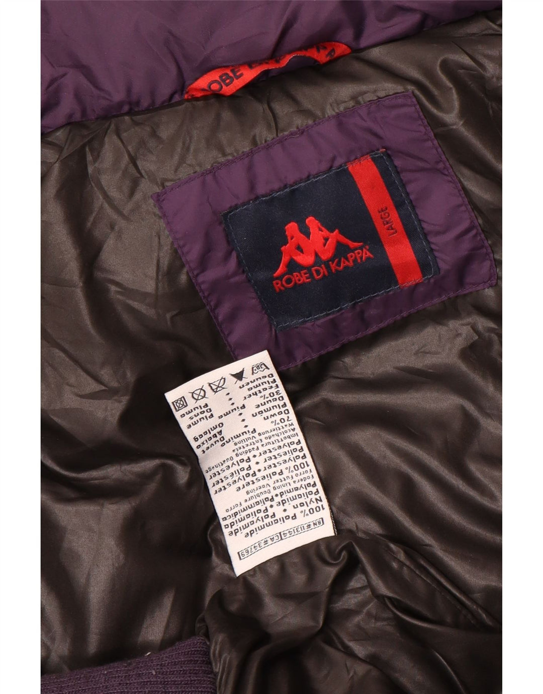 Kappa Mens Padded Jacket UK 38 Large Purple Nylon