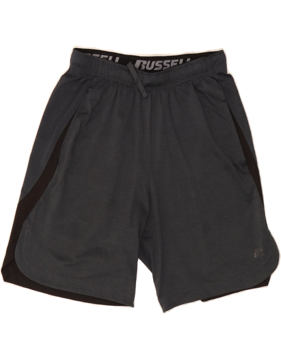 RUSSELL ATHLETIC Mens Sport Shorts Small  Grey Colourblock Polyester Vintage Russell Athletic and Second-Hand Russell Athletic from Messina Hembry 