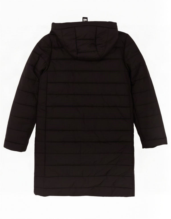 Puma Womens Hooded Padded Coat UK 14 Medium Black Polyester