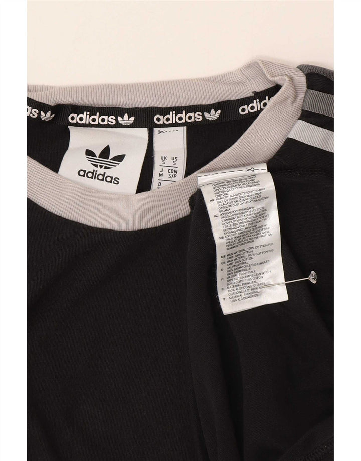 Adidas Mens T-Shirt Top Small Black Cotton