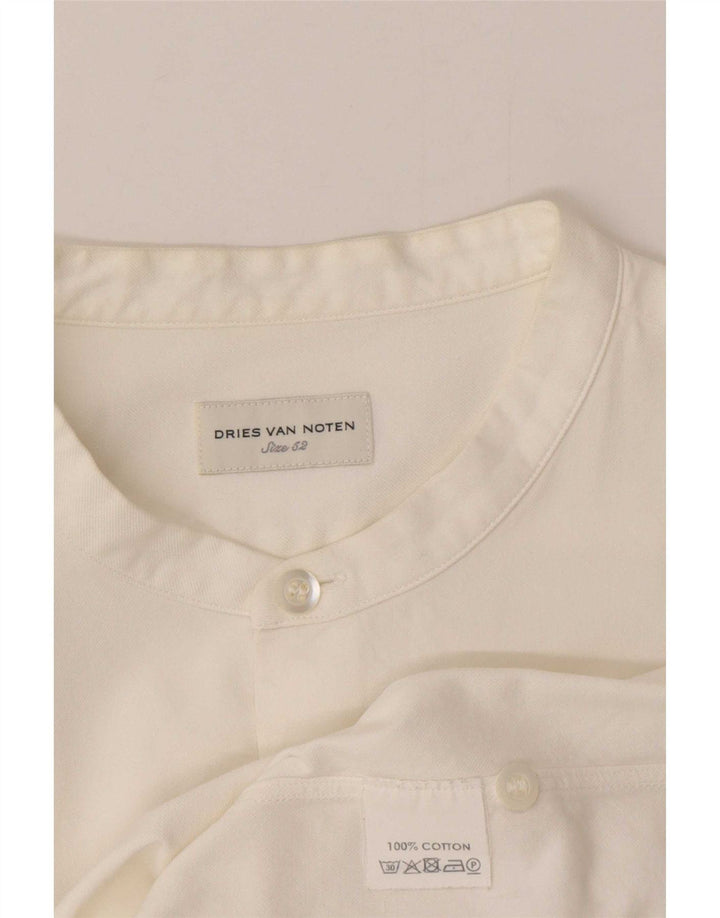 Dries Van Noten Mens Shirt IT 52 Large White Cotton
