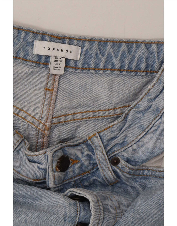 Topshop Womens Denim Skirt UK 8 Small W26  Blue