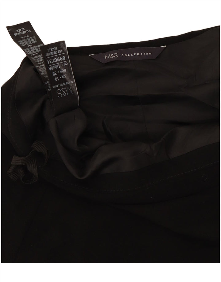 Marks & Spencer Womens A-Line Skirt UK 10 Small W27  Black Polyester