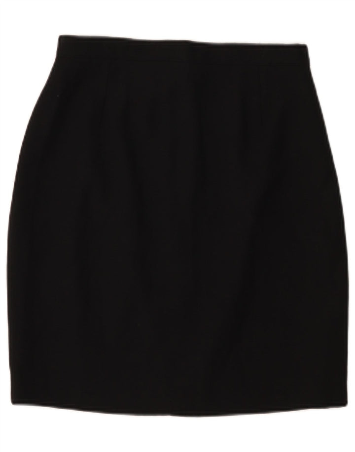 Kenzo Womens Pencil Skirt IT 40 Small W26  Black Wool