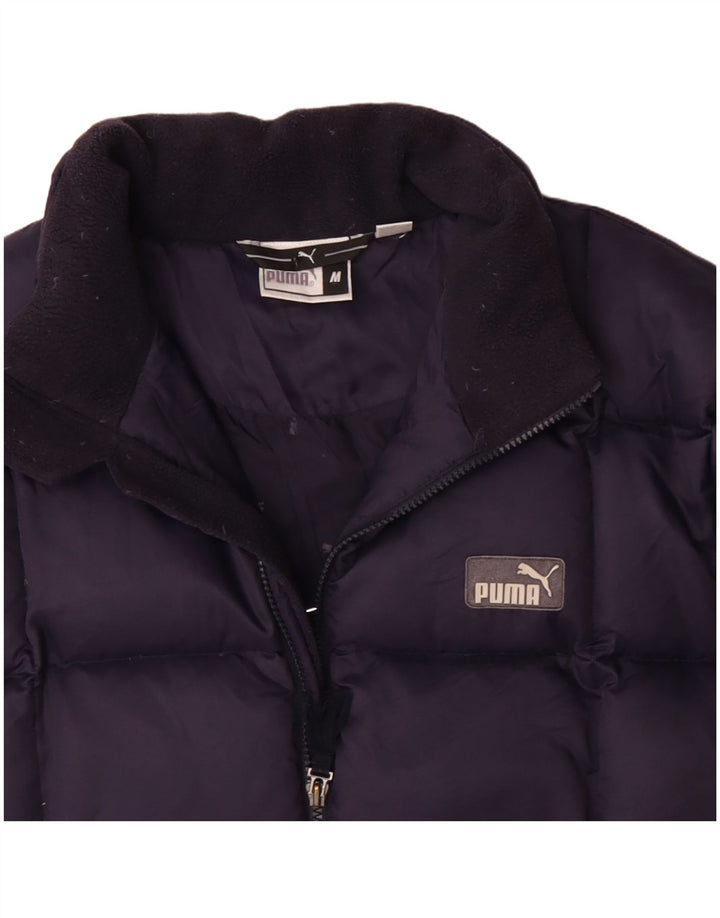 Puma Mens Padded Jacket UK 38 Medium Navy Blue Polyester