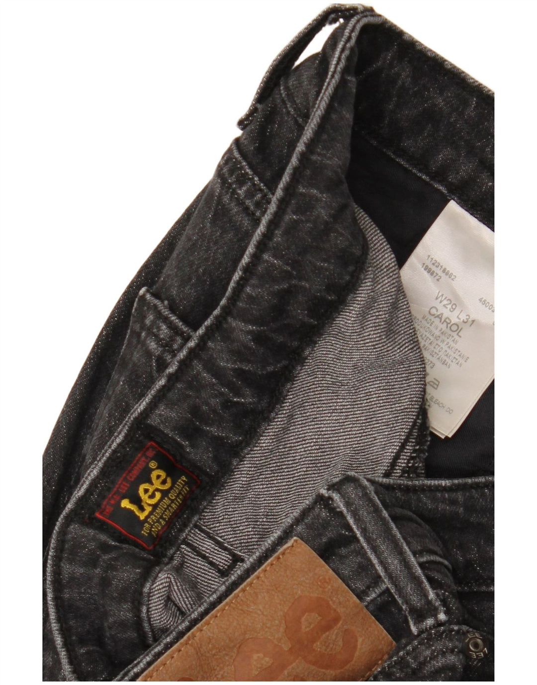 Lee Womens Carol Straight Jeans W29 L26 Grey Cotton