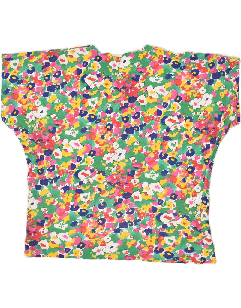 VINTAGE Womens T-Shirt Top UK 22 3XL Multicoloured Floral | Vintage Vintage | Thrift | Second-Hand Vintage | Used Clothing | Messina Hembry 