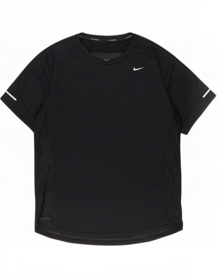 Nike Mens Dri Fit T-Shirt Top Medium Black Polyester