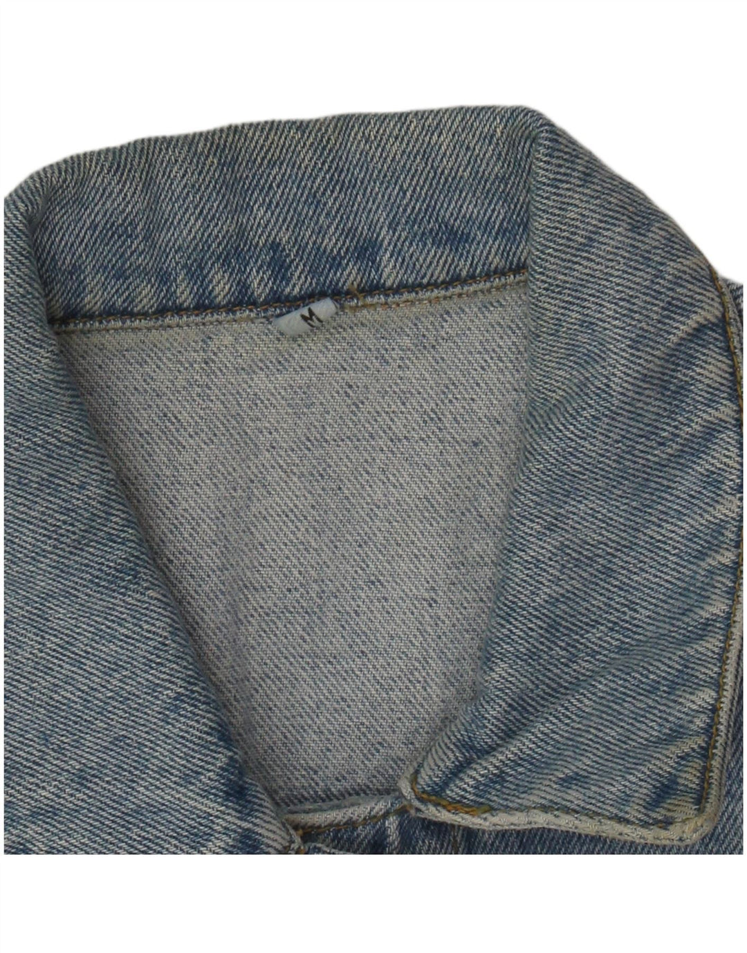 VINTAGE Womens Denim Gilet UK 14 Medium Blue Cotton