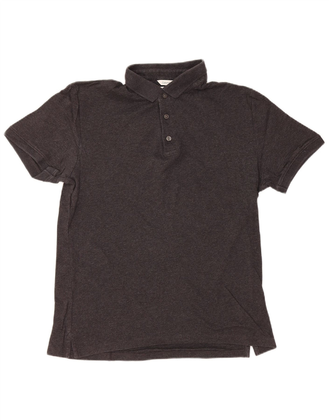 CALVIN KLEIN Mens Slim Fit Polo Shirt Medium Grey Cotton