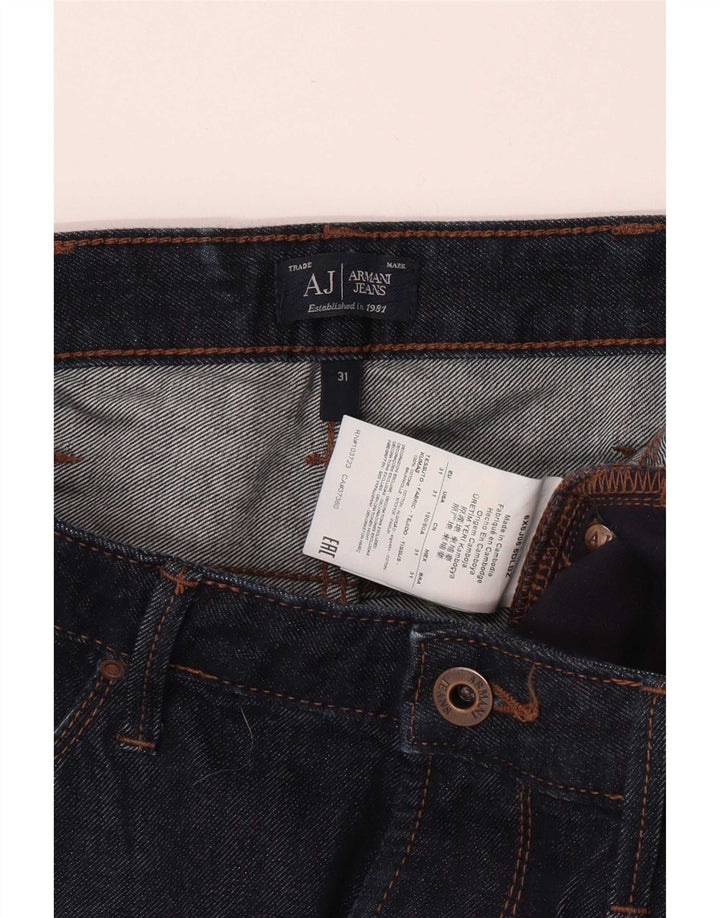 Armani Mens Slim Jeans W31 L33 Navy Blue Cotton