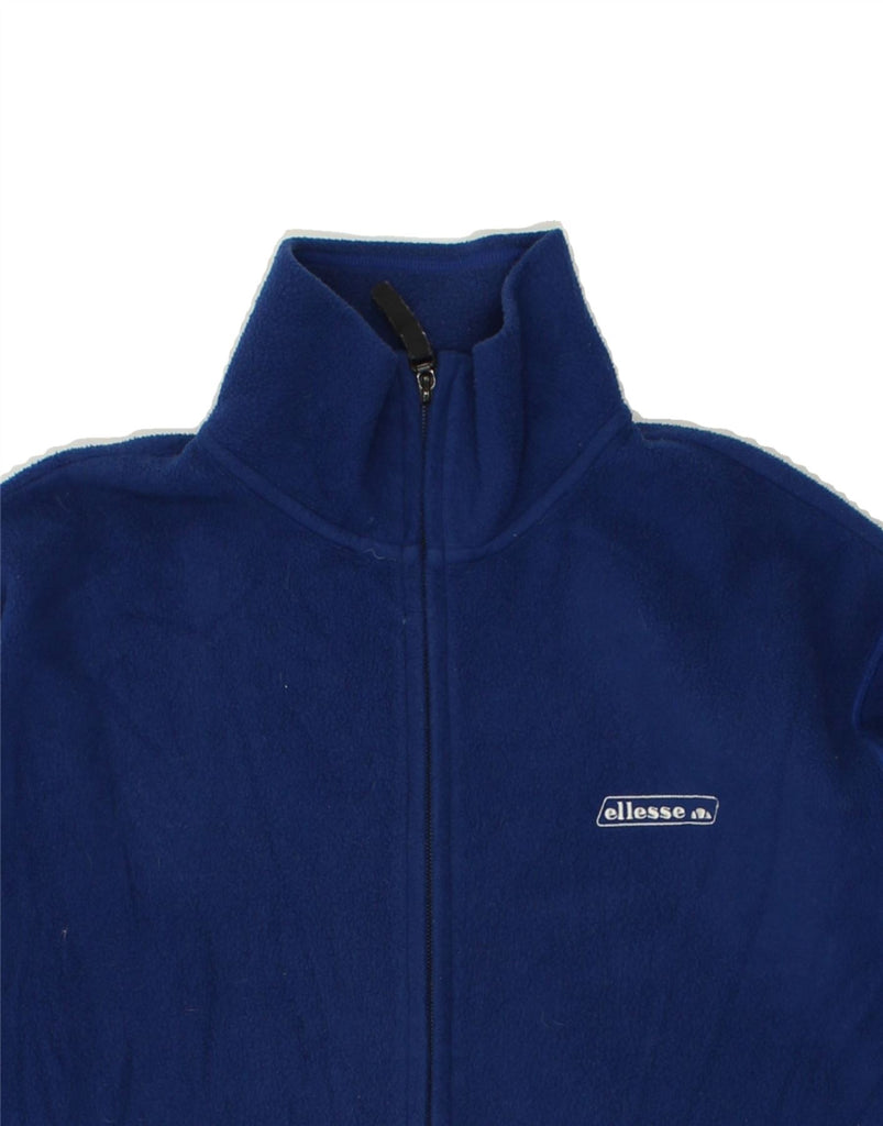 ELLESSE Mens Fleece Jacket UK 40 Large Navy Blue Polyester Vintage Ellesse and Second-Hand Ellesse from Messina Hembry 