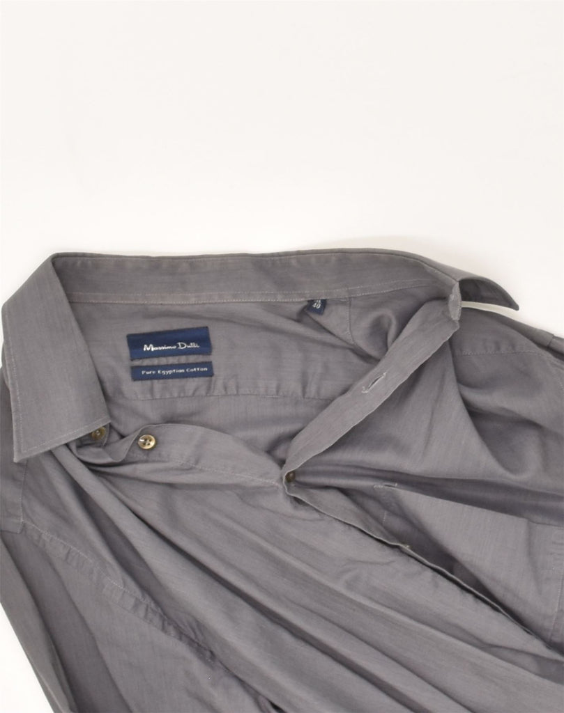 MASSIMO DUTTI Mens Shirt Size 40 Medium Grey Cotton | Vintage Massimo Dutti | Thrift | Second-Hand Massimo Dutti | Used Clothing | Messina Hembry 