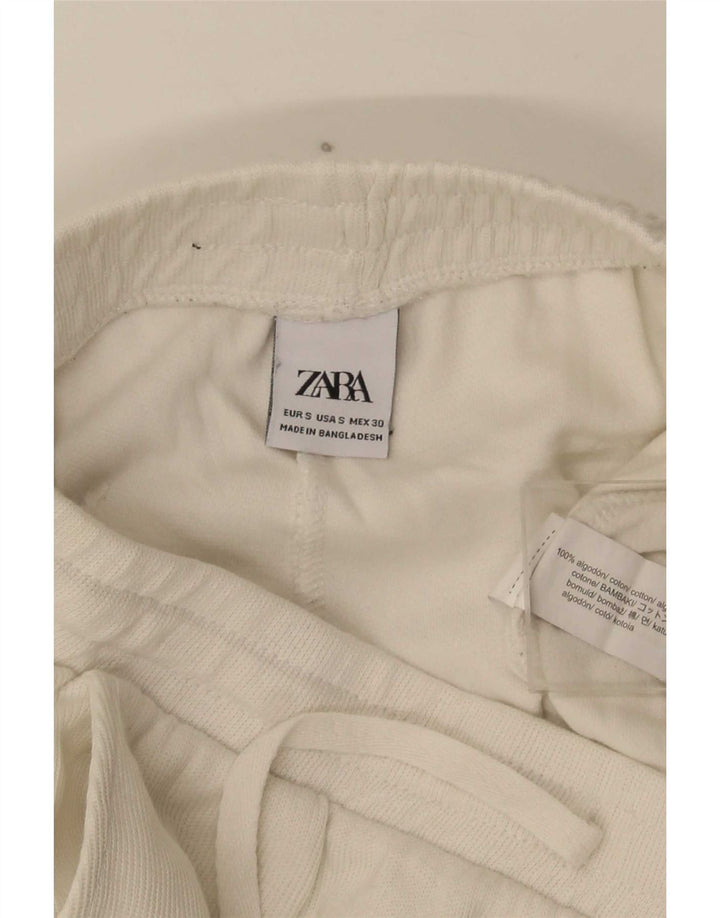 Zara Mens Sport Shorts Small  White Cotton