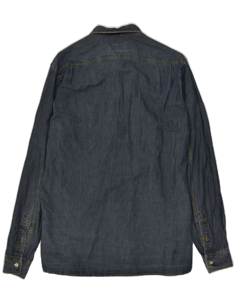 MASSIMO DUTTI Mens Denim Shirt Medium Navy Blue | Vintage Massimo Dutti | Thrift | Second-Hand Massimo Dutti | Used Clothing | Messina Hembry 