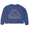 Kappa Womens Tezenis Crop Graphic Sweatshirt Jumper UK 14 Medium Blue