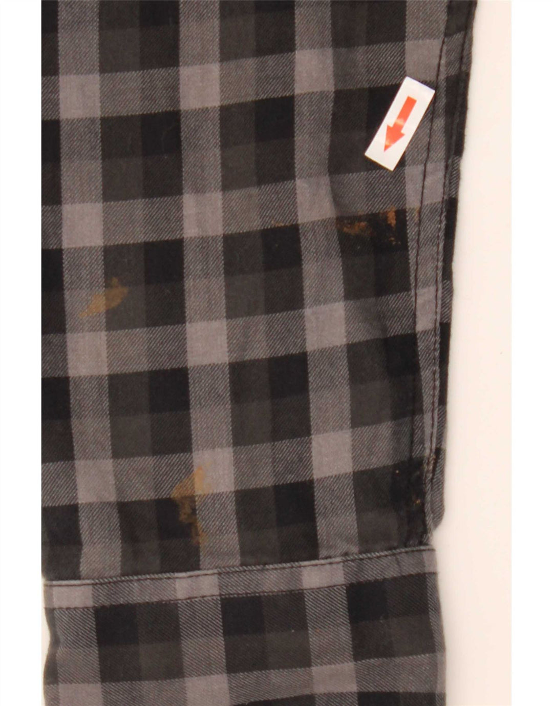 Vans Mens Tailored Fit Flannel Shirt XL Black Gingham Cotton