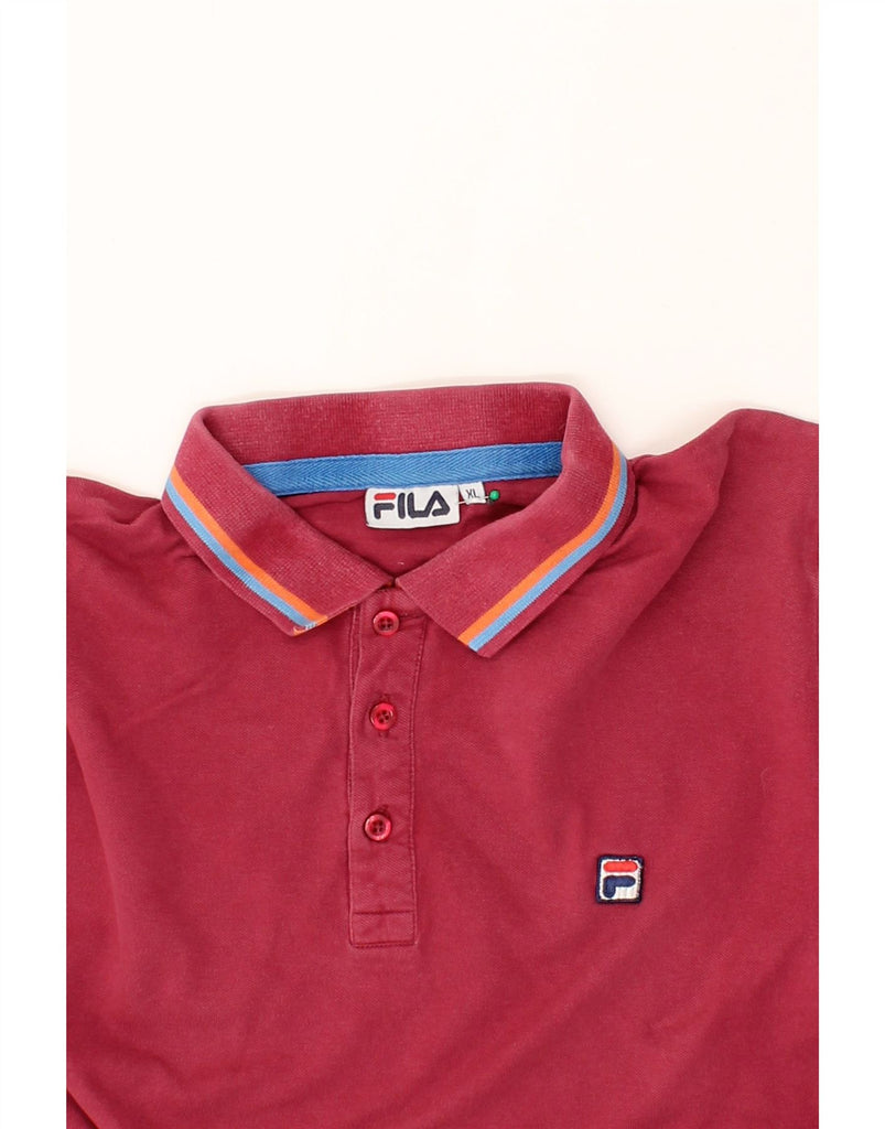 FILA Mens Polo Shirt XL Red Cotton Vintage Fila and Second-Hand Fila from Messina Hembry 
