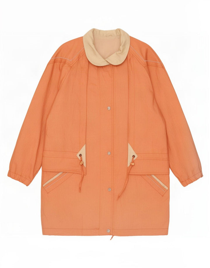 New Fast Womens Parka Jacket UK 16 Large Orange Colourblock