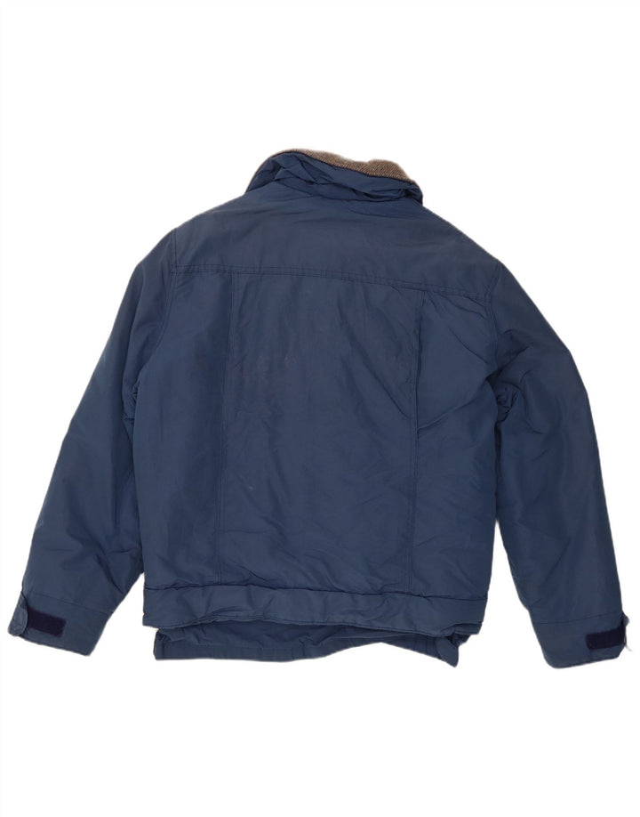 Woolrich Mens Bomber Jacket UK 40 Large Navy Blue Cotton