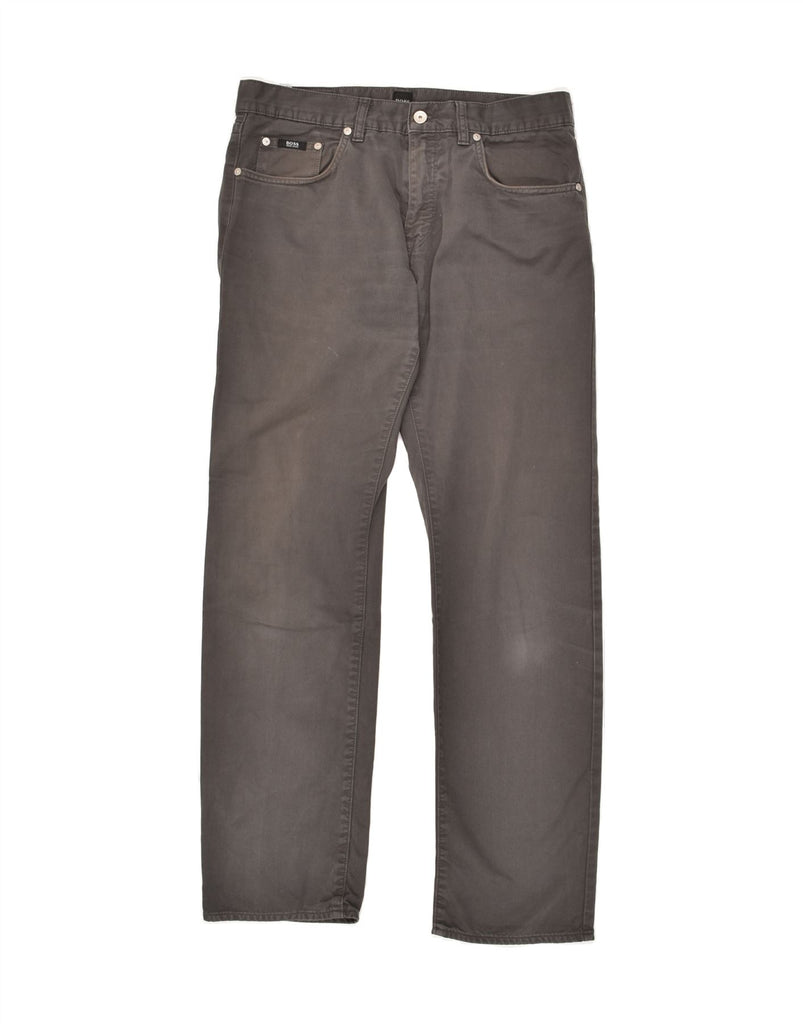 HUGO BOSS Mens Straight Jeans W33 L32  Grey Cotton Vintage Hugo Boss and Second-Hand Hugo Boss from Messina Hembry 