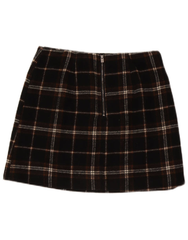 Hollister Womens High Waist Mini Skirt Small W27 Black Plaid Polyester