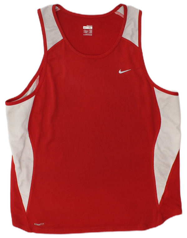 Nike Mens Vest Top UK 45/47 XL Red Colourblock