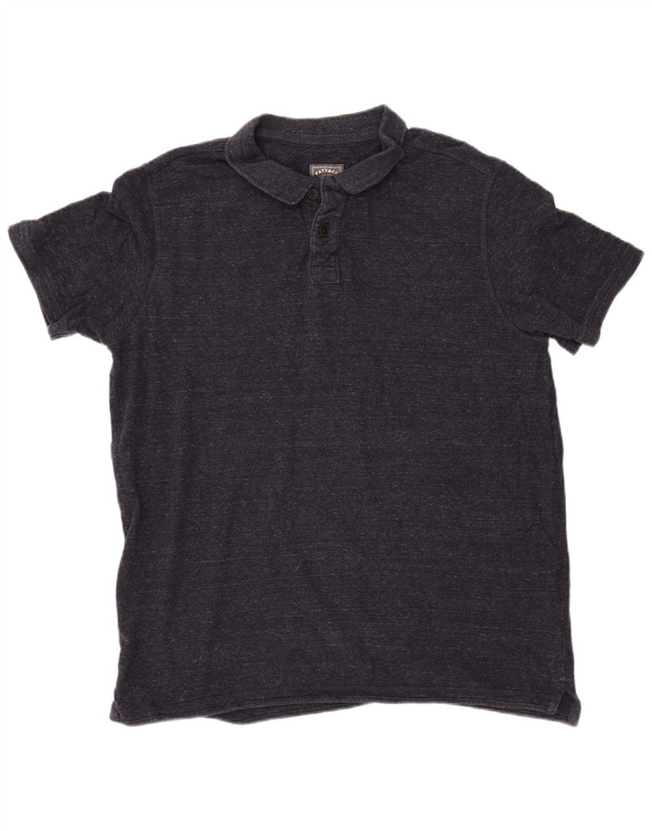 FAT FACE Mens Polo Shirt 2XL Navy Blue Flecked Cotton