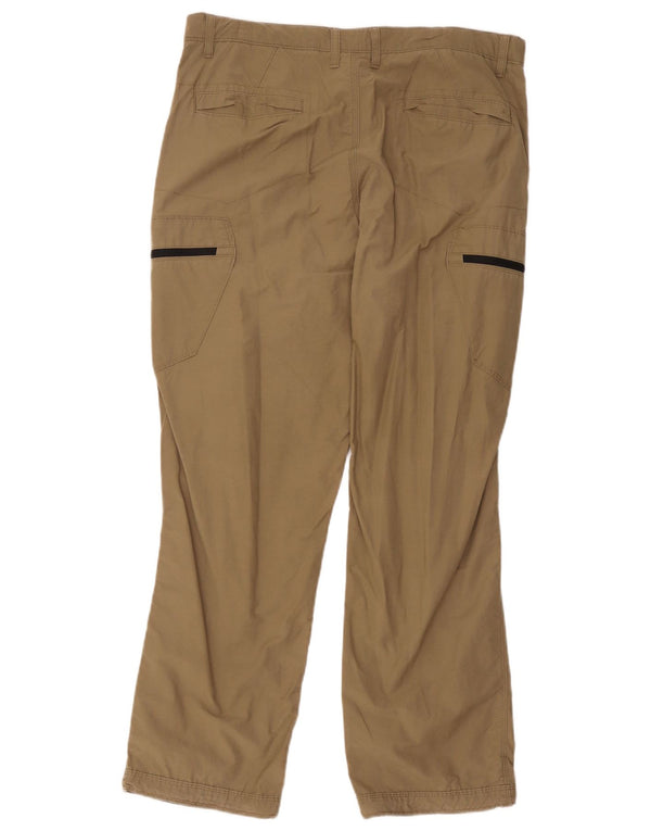 Marks & Spencer Mens Regular Fit Cargo Trousers W36 L31 Beige Cotton