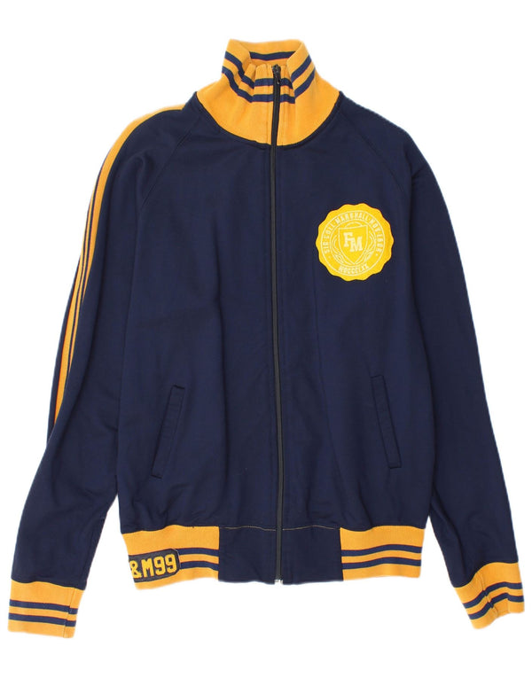 Franklin & Marshall Mens Tracksuit Top Jacket Small Navy Blue Colourblock