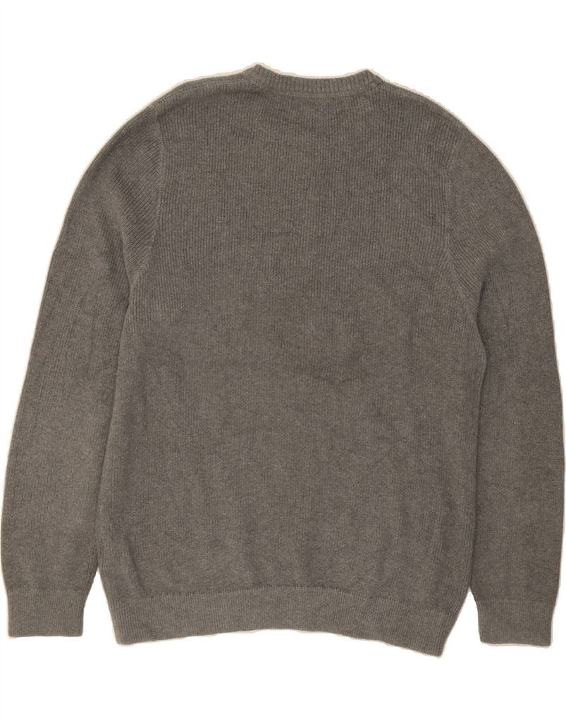 EDDIE BAUER Mens Crew Neck Jumper Sweater Large Grey Cotton Vintage Eddie Bauer and Second-Hand Eddie Bauer from Messina Hembry 