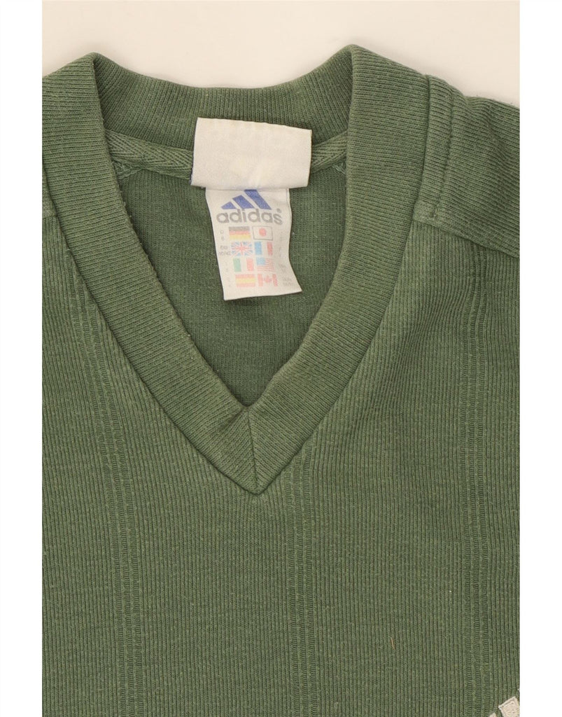 ADIDAS Mens T-Shirt Top UK 40/42 Medium Green Cotton Vintage Adidas and Second-Hand Adidas from Messina Hembry 
