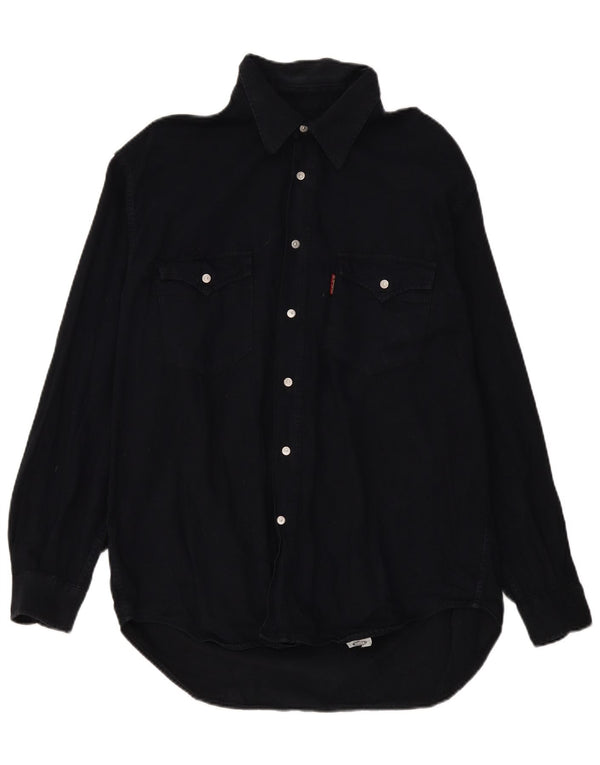 Carrera Mens Denim Shirt Size 43/44 XL Black