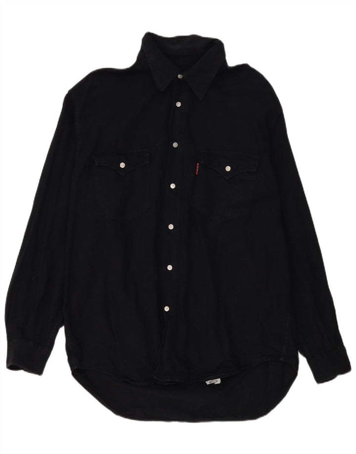 Carrera Mens Denim Shirt Size 43/44 XL Black