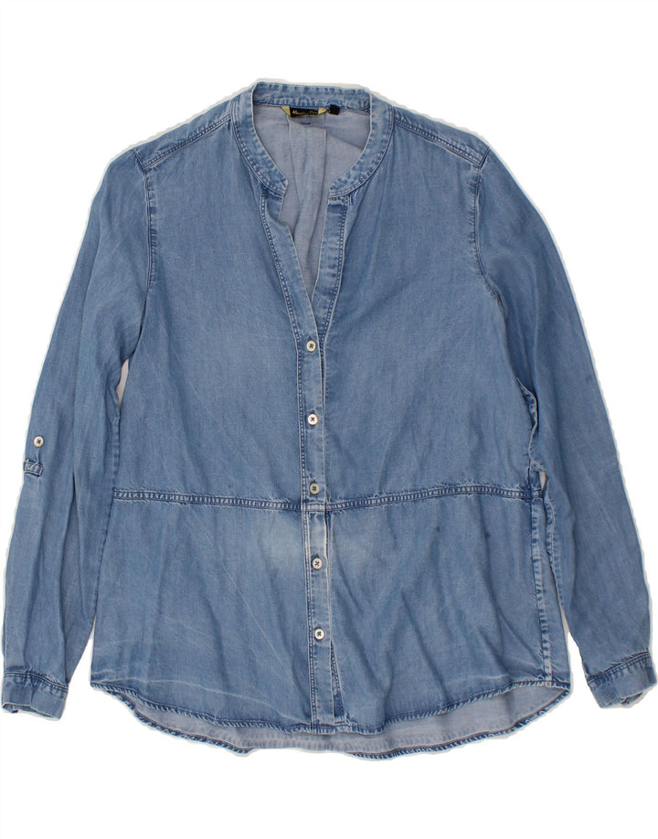 MASSIMO DUTTI Womens Oversized Denim Shirt EU 34 2XS Blue Lyocell Vintage Massimo Dutti and Second-Hand Massimo Dutti from Messina Hembry 