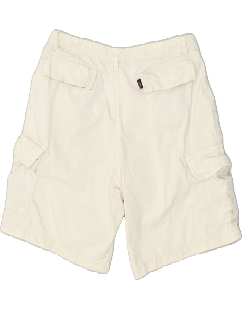 BEAR Mens Cargo Shorts Medium W30 White Cotton | Vintage Bear | Thrift | Second-Hand Bear | Used Clothing | Messina Hembry 