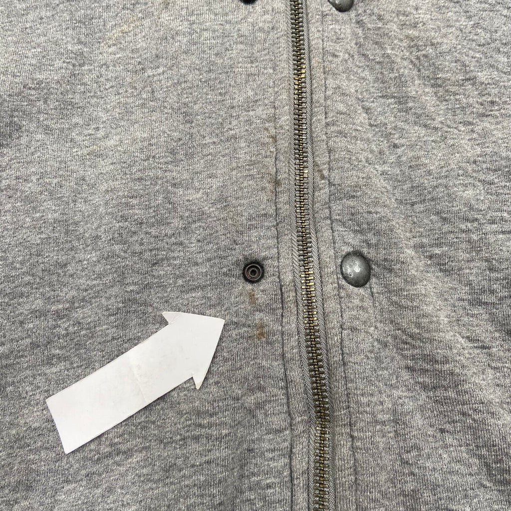Hugo Boss Mens Grey Full Zip Bomber Style Cardigan | Vintage Designer Sweater | Vintage Messina Hembry | Thrift | Second-Hand Messina Hembry | Used Clothing | Messina Hembry 