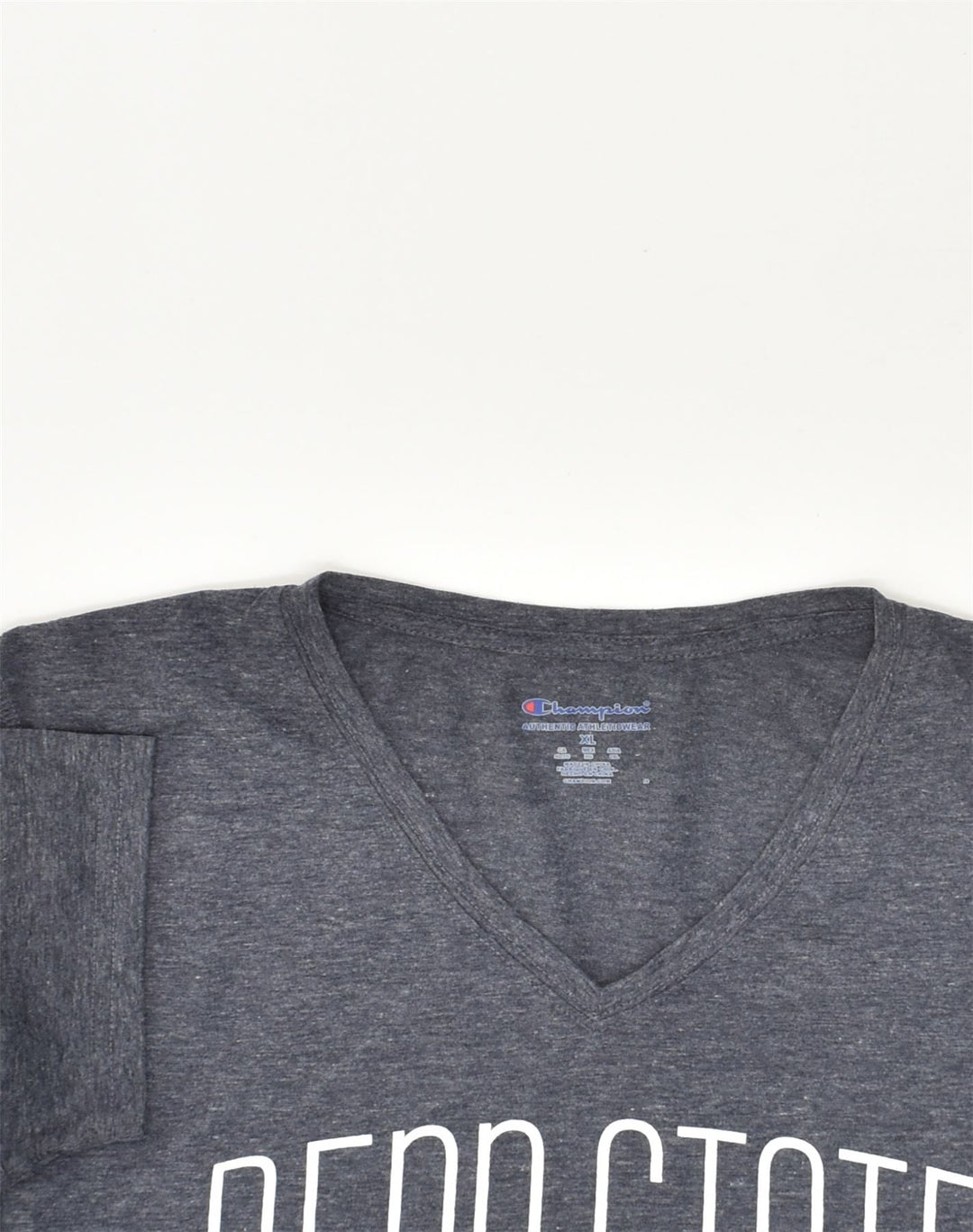 CHAMPION Womens Graphic T-Shirt Top UK 18 XL Grey Polyester | Vintage Champion | Thrift | Second-Hand Champion | Used Clothing | Messina Hembry 