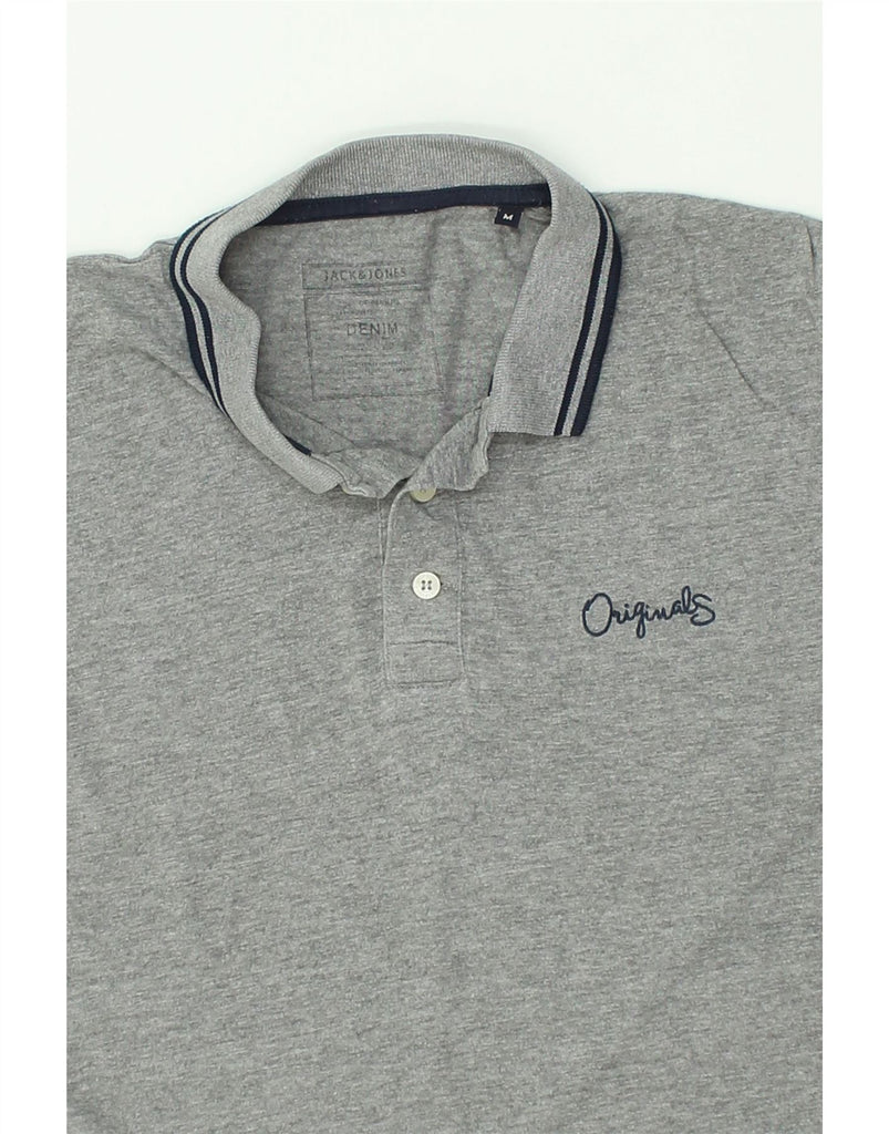 JACK & JONES Mens Polo Shirt Medium Grey Cotton | Vintage Jack & Jones | Thrift | Second-Hand Jack & Jones | Used Clothing | Messina Hembry 