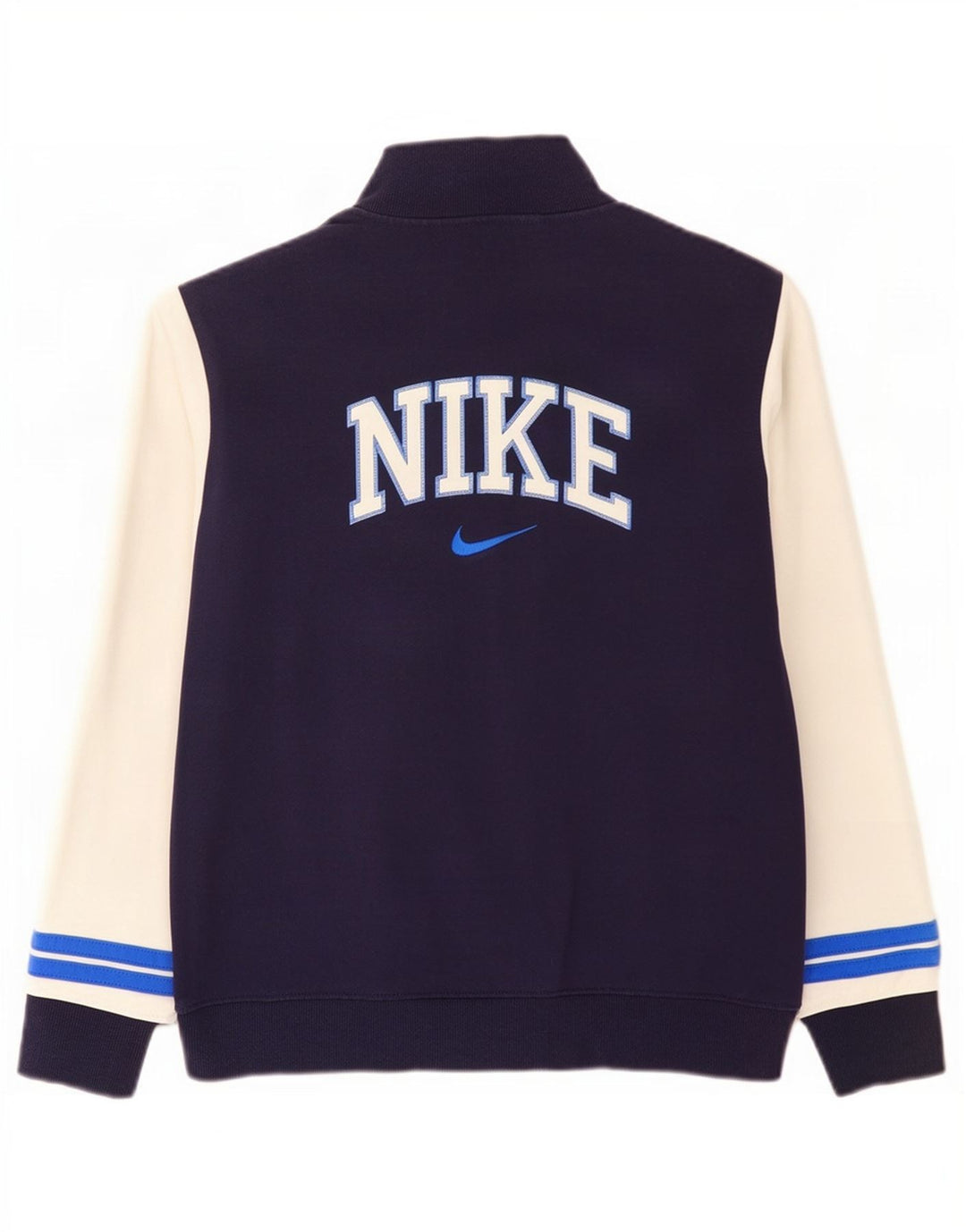 Nike Mens Graphic Tracksuit Top Jacket Large Navy Blue Colourblock Cotton
