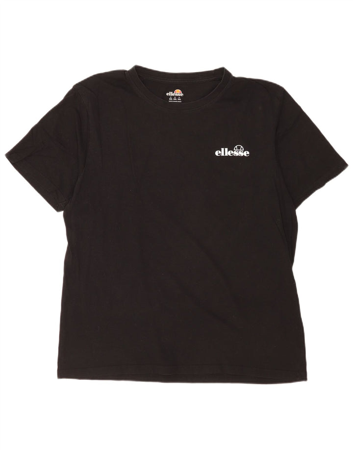 Ellesse Mens T-Shirt Top 2XL Black Cotton