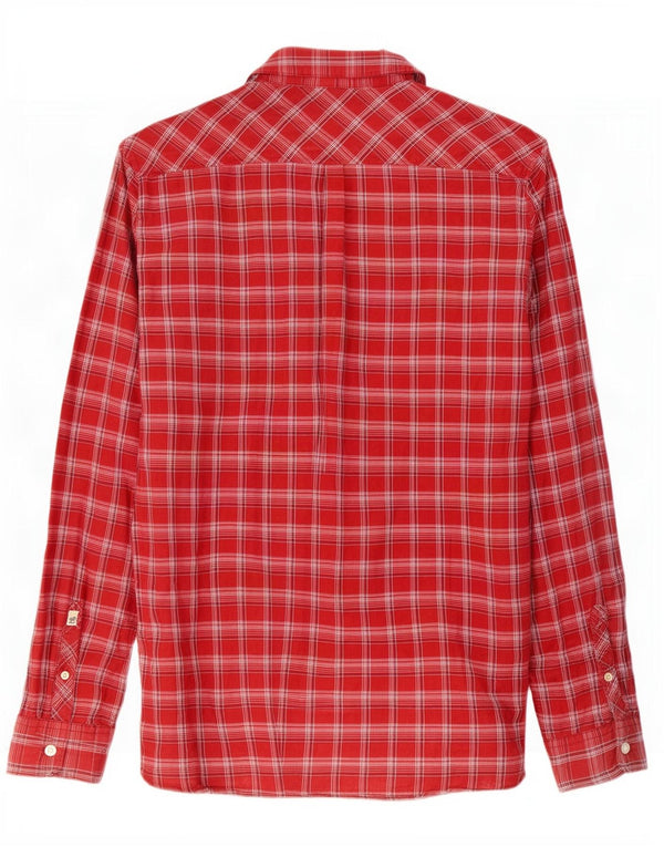 Scotch & Soda Mens Shirt Medium Red Check Cotton