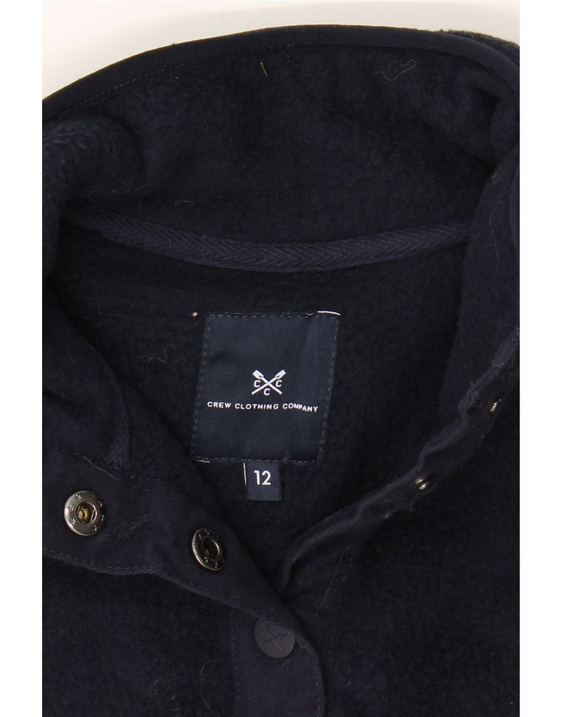 CREW CLOTHING Womens Button Neck Fleece Jumper UK 12 Medium  Navy Blue Vintage Crew Clothing and Second-Hand Crew Clothing from Messina Hembry 
