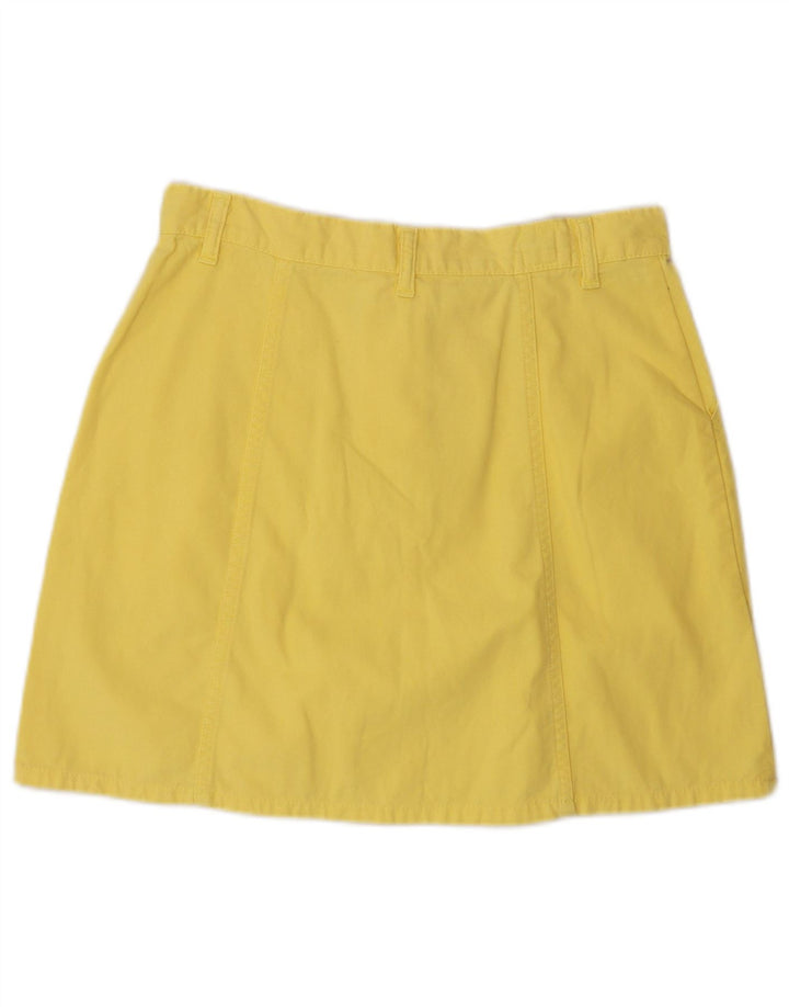 Benetton Womens Mini Skirt IT 44 Medium W28  Yellow Cotton