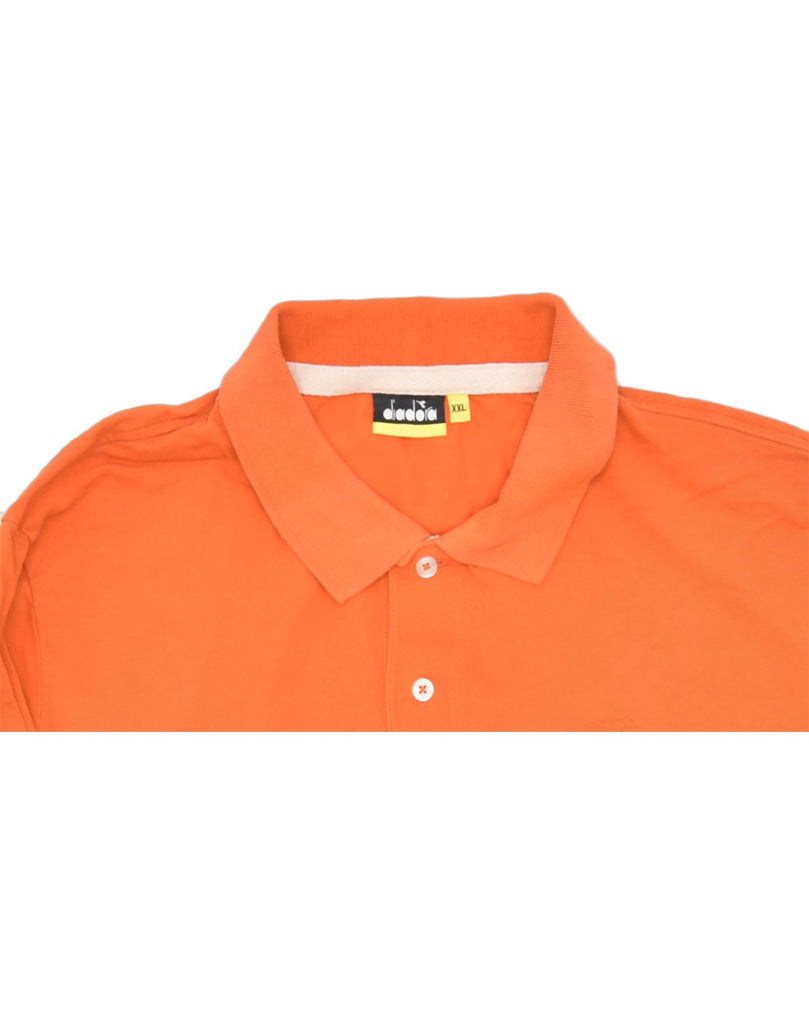 DIADORA Mens Polo Shirt 2XL Orange Cotton | Vintage | Thrift | Second-Hand | Used Clothing | Messina Hembry 