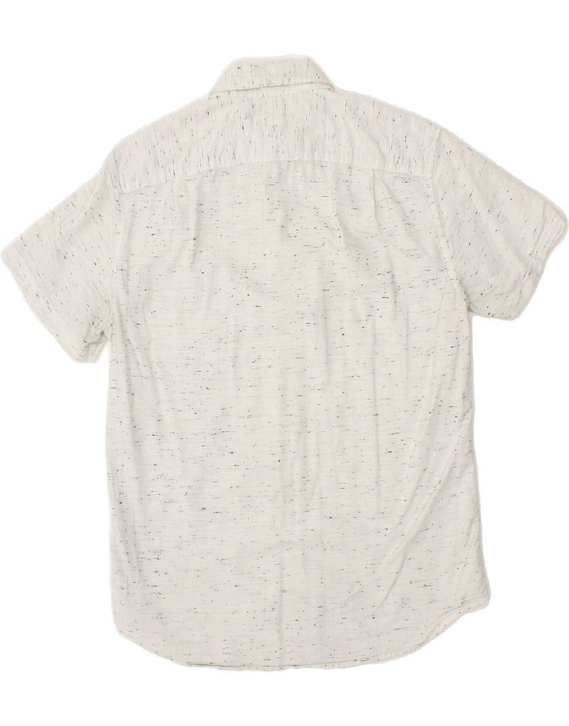 J. CREW Mens Shirt Small White Flecked Cotton | Vintage J. Crew | Thrift | Second-Hand J. Crew | Used Clothing | Messina Hembry 