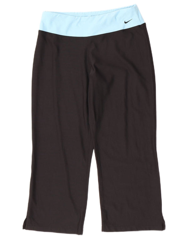 Nike Womens Capri Leggings UK 8/10 Medium  Black Polyester